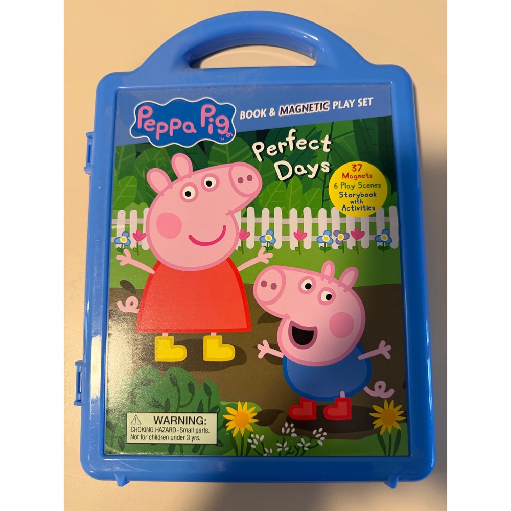 Peppa Pig Perfect Days Book and Magnetic Play Set Blue Carry Case with Magnets